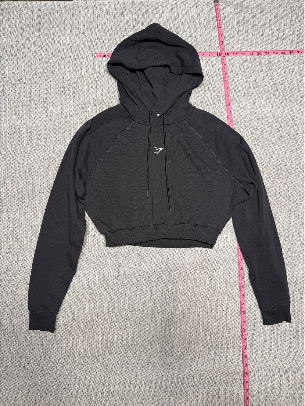 Gymshark Women's Black Cropped Hoodie Size Small